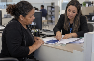 Trabalhadora apresenta documentos para comprovar vínculo empregatício que não consta no INSS
