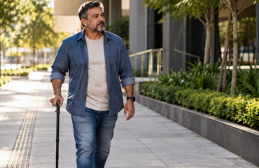 Homem com limitação de mobilidade representando o benefício por incapacidade permanente do INSS