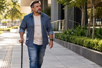 Homem com limitação de mobilidade representando o benefício por incapacidade permanente do INSS