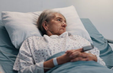 healthcare-recovery-thinking-with-old-woman-hospital-bed-rest-from-operation-surgery-idea-insurance-tired-with-senior-patient-medical-clinic-rehabilitation-from-accident
